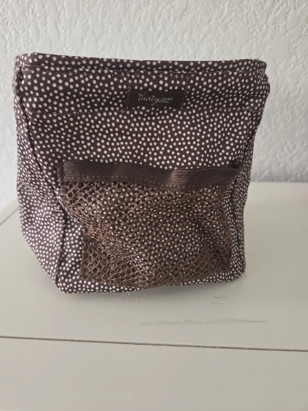 thirty-one Brown Polka Dot Foldable Little Carryall Cube